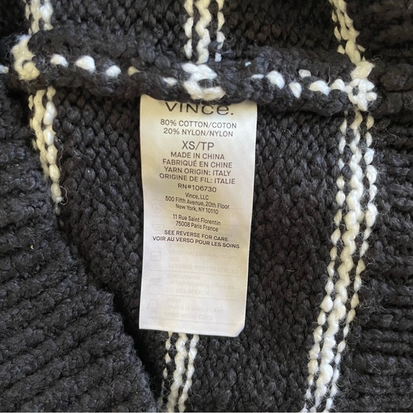Vince Women's Textured Stripe Crew Neck Sweater NWT - Picture 8 of 8